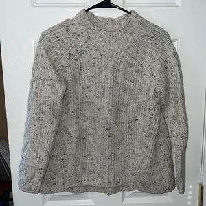 Madewell Donegal Northfield Mockneck Wool Blend Textured Sweater Size Medium